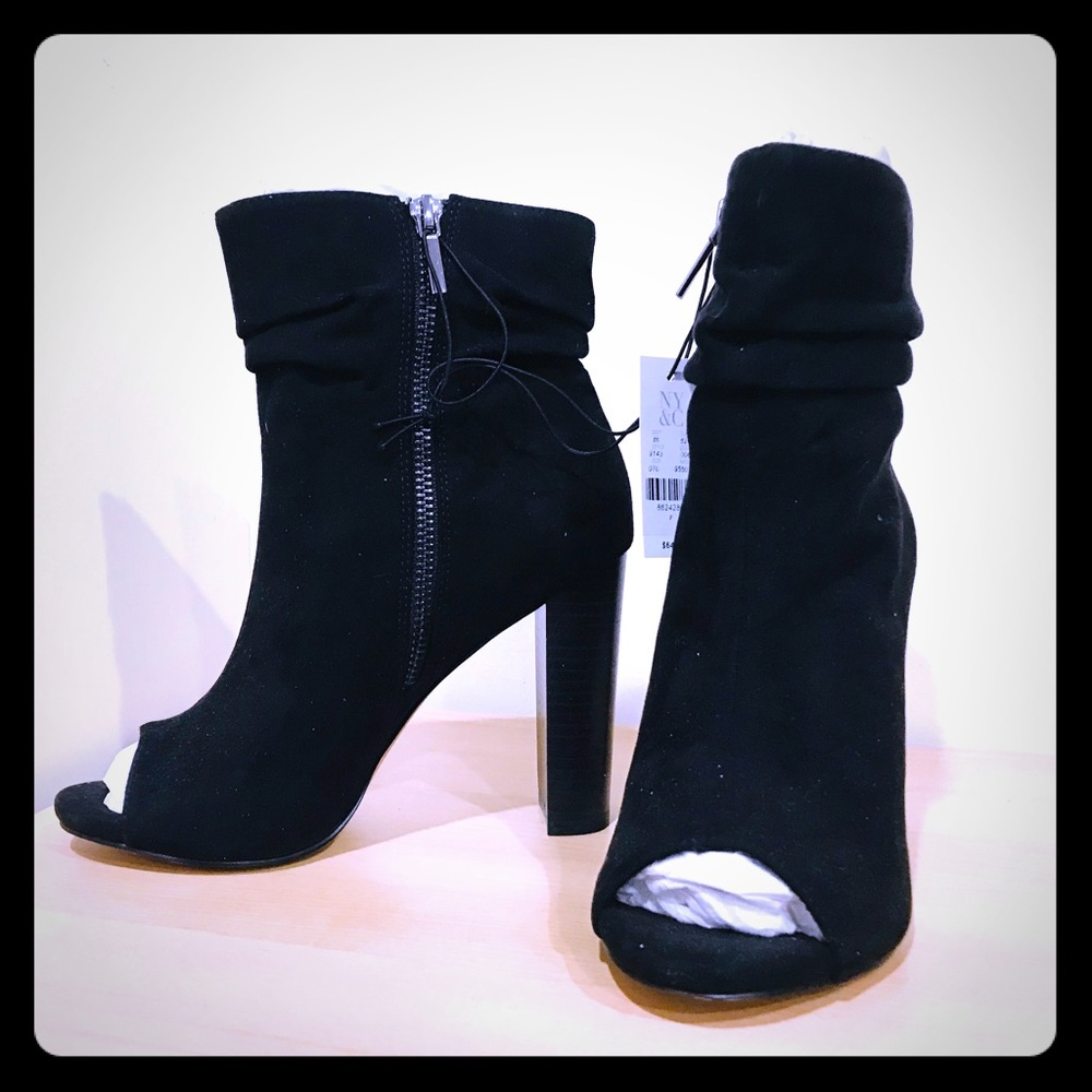 NWT NY&CO Open toe Booties Sz 7